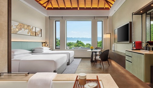Chambre Deluxe, 2 lits une place, vue lac