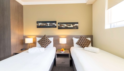 Chambre Standard, 2 lits une place, non-fumeurs, coin cuisine