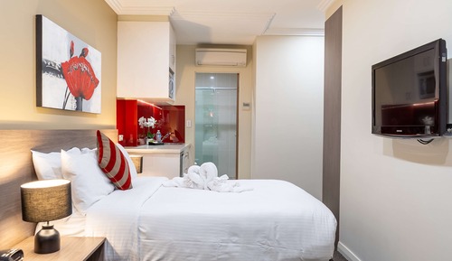 Chambre Standard, 1 lit double, non-fumeurs, coin cuisine