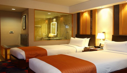 Chambre Standard, 2 lits une place, vue piscine