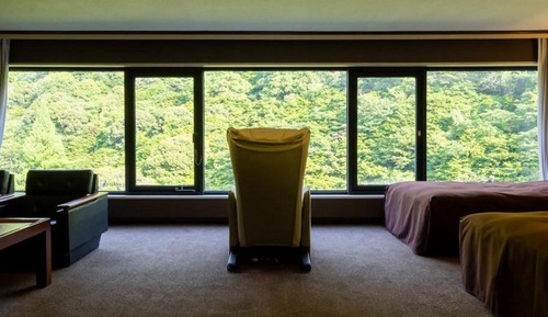 Chambre Deluxe avec lits jumeaux, plusieurs lits, vue montagne