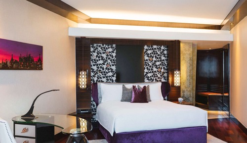 Chambre, 1 très grand lit, accès salon affaires