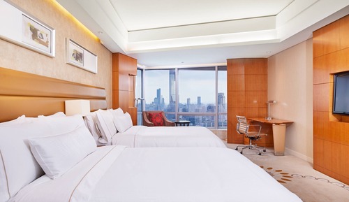 Chambre Deluxe, 2 lits une place, avec vue