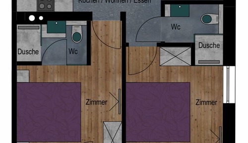 Appartement, 2 chambres