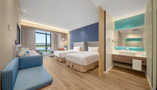 Chambre Standard, 2 lits une place, vue fleuve