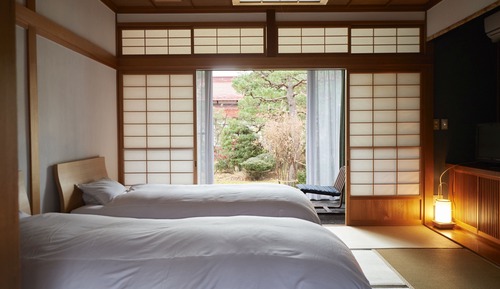 Chambre Standard avec lits jumeaux, non-fumeurs, vue jardin