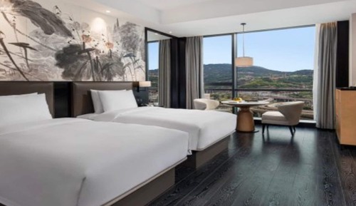 Chambre Deluxe avec lits jumeaux, vue fleuve