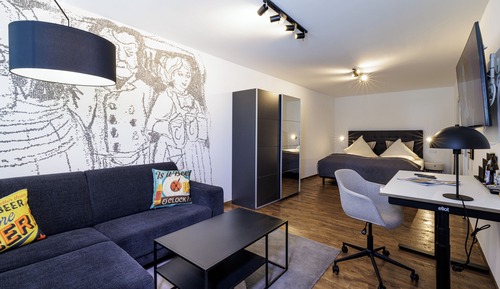 Appart'hôtel Standard, coin cuisine, en mezzanine