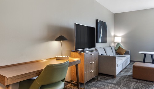 Suite Studio, 2 grands lits, accessible aux personnes à mobilité réduite, cuisine (Communications)