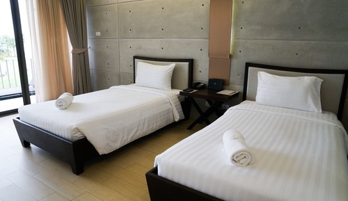 Chambre Deluxe avec lits jumeaux, vue mer