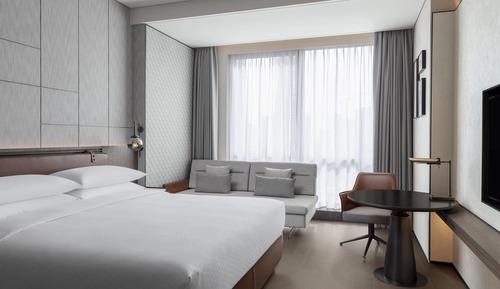 Chambre Supérieure, 1 très grand lit, vue ville