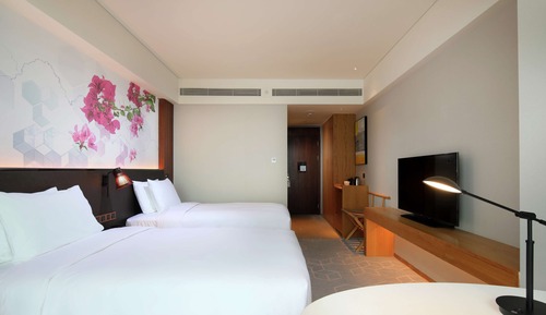 Chambre, 2 lits une place