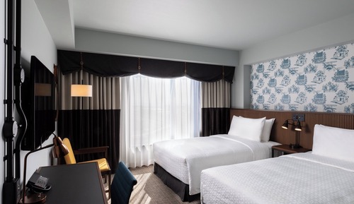 Chambre, 2 lits une place, non-fumeurs, vue océan