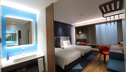 Chambre Standard, 2 lits une place, vue cour intérieure