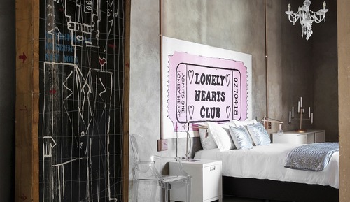 Studio Luxe, 1 grand lit, cuisine, vue ville