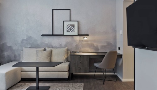 Studio Supérieur, 1 très grand lit et 1 canapé-lit, vue ville