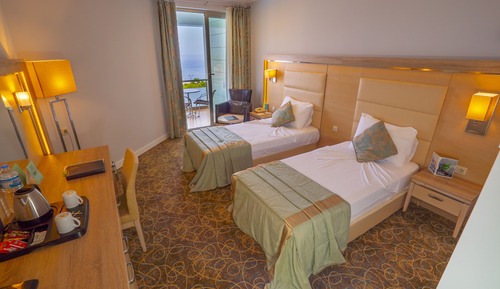 Chambre Standard Double ou avec lits jumeaux, 1 lit double ou 2 lits jumeaux, vue mer