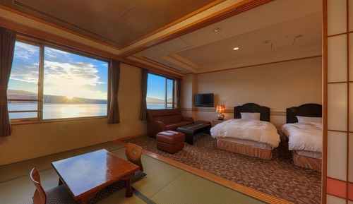 Suite, non-fumeurs, vue lac (with Hot Springs, Yamanakako View)