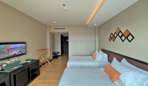 Chambre Supérieure, 2 lits une place, vue ville
