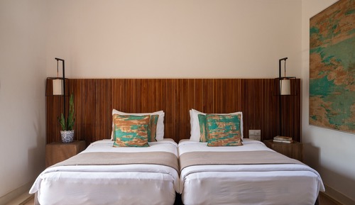 Chambre Supérieure avec lits jumeaux, 2 lits une place, salle de bains privée