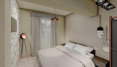 Suite Studio Junior, plusieurs chambres, vue piscine