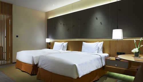Chambre Standard, 2 lits une place, balcon