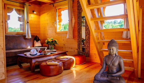 Cabane, plusieurs lits, non-fumeurs (Temple perché avec spa)