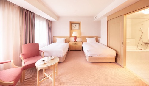 Chambre avec lits jumeaux, accessible aux personnes à mobilité réduite, non-fumeurs (Universal)