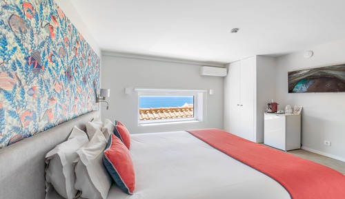 Chambre Double ou avec lits jumeaux, vue partielle sur la mer