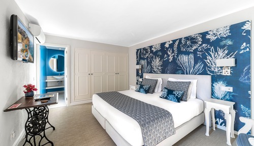 Chambre Double ou avec lits jumeaux, terrasse, vue mer