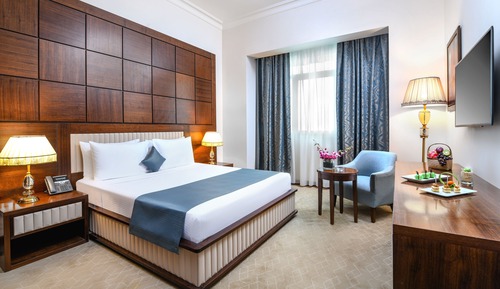 Chambre Standard, 1 grand lit, vue piscine