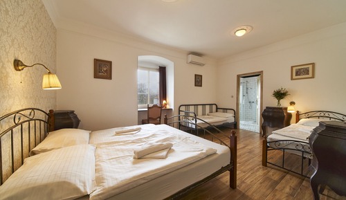 Chambre Quadruple, salle de bains attenante