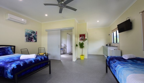 Chambre Supérieure avec lits jumeaux, 3 lits une place, vue montagne, rez-de-chaussée