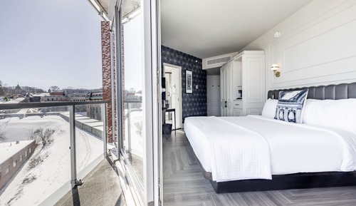 Chambre Citadine avec un lit King, Balcon et vue sur le Vieux-Québec