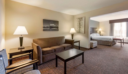 Suite, 1 très grand lit, non-fumeurs, réfrigérateur et four à micro-ondes (Larger Room;with Sofabed)