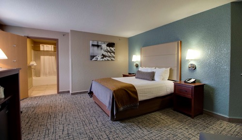 Chambre Standard, 1 grand lit, accessible aux personnes à mobilité réduite, baignoire