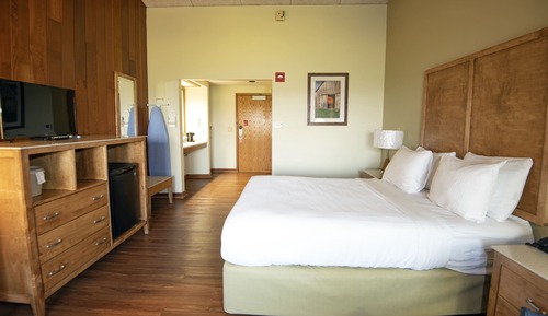 Chambre, 1 grand lit, accessible aux personnes à mobilité réduite (Lodge)