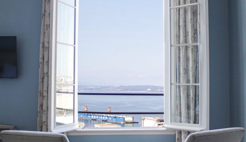 Chambre avec lits jumeaux, 2 lits une place (Port)