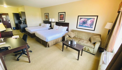 Suite, 1 très grand lit et 1 canapé-lit, non-fumeurs, cheminée