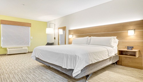 Chambre, 1 très grand lit, accessible aux personnes à mobilité réduite (Comm, Mobil, Roll-In Shower)