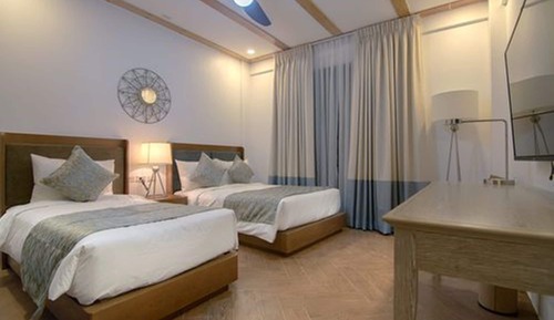 Chambre Supérieure Double ou avec lits jumeaux, 2 lits doubles, vue montagne