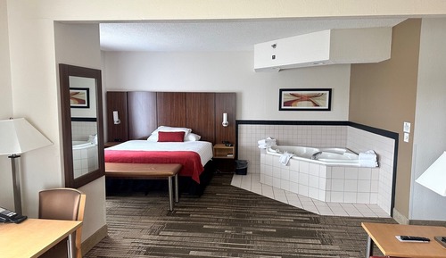 Chambre Deluxe, 1 très grand lit, baignoire à jets