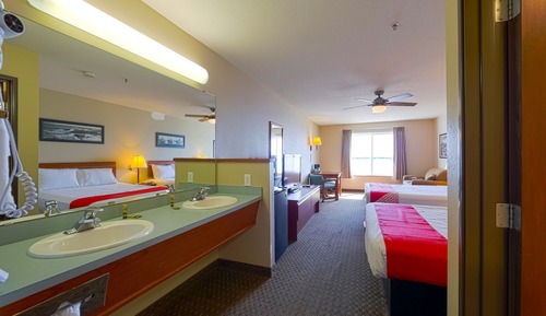 Chambre Double, 2 grands lits, vue baie (Pet Friendly)