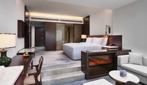 Chambre Premium, plusieurs lits, balcon, vue montagne