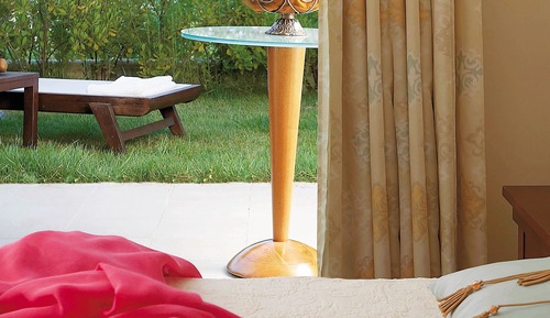 Bungalow, 2 lits une place, vue jardin
