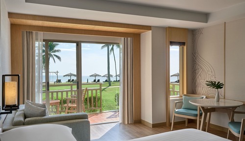Chambre, 2 lits doubles, non-fumeurs, vue océan (Larger Guest room, Beach front access)