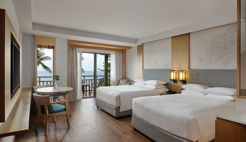 Chambre, 2 lits doubles, non-fumeurs, vue océan (Larger Guest room)