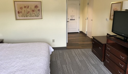 Chambre, 1 très grand lit, accessible aux personnes à mobilité réduite, non-fumeurs (Roll-in Shower)