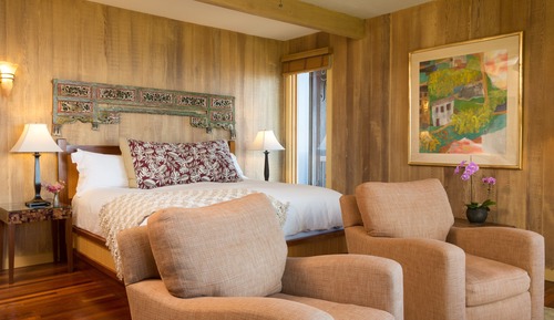 Chambre, 1 très grand lit, vue océan