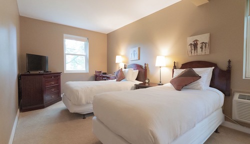 Chambre Deluxe avec lits jumeaux, 2 lits une place, non-fumeurs, vue jardin